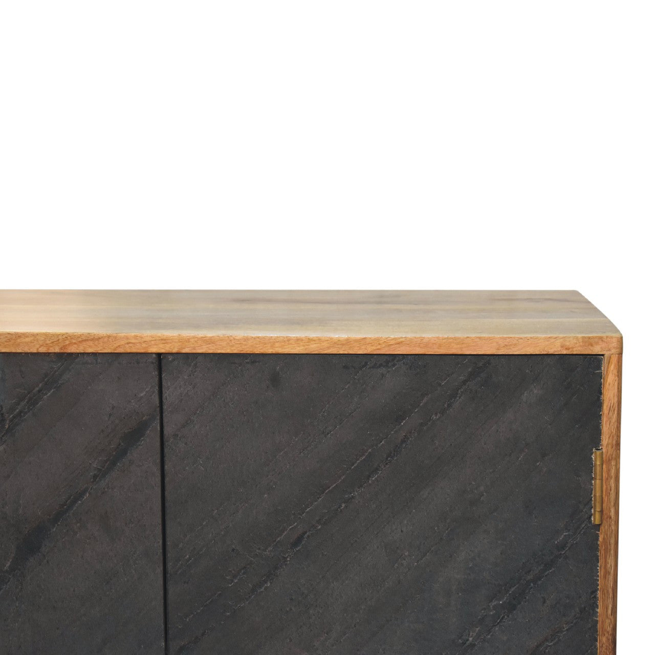 30" Brown Solid Wood Accent Cabinet With Two Doors