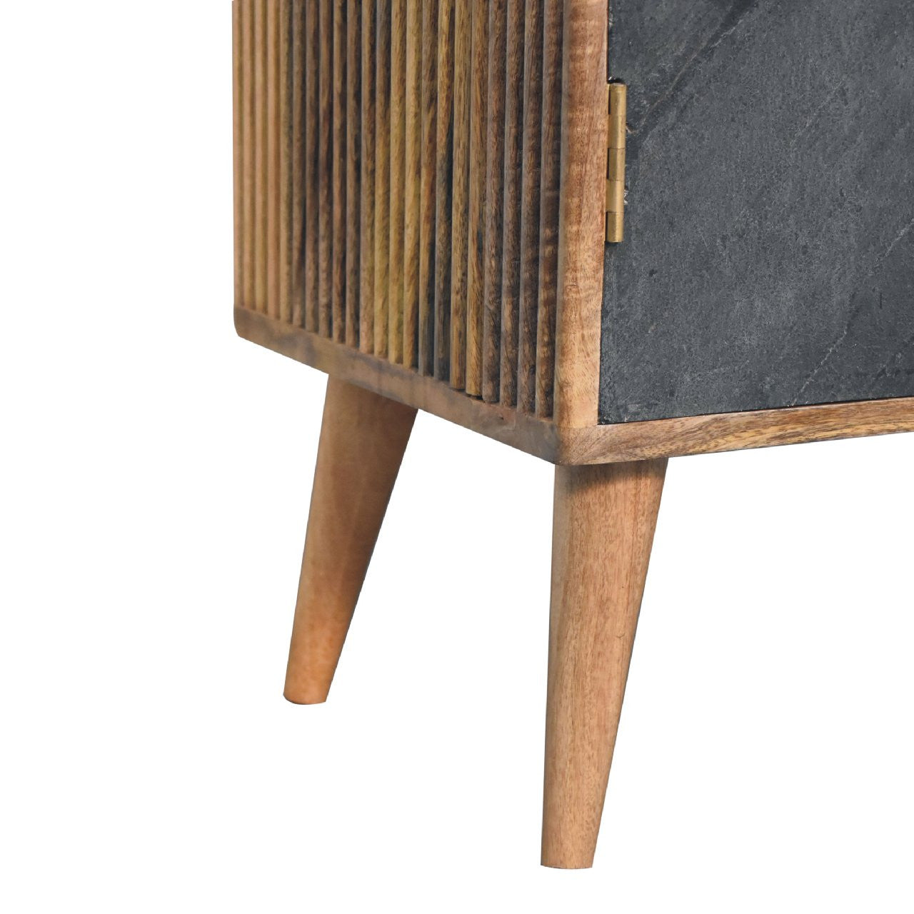 30" Brown Solid Wood Accent Cabinet With Two Doors
