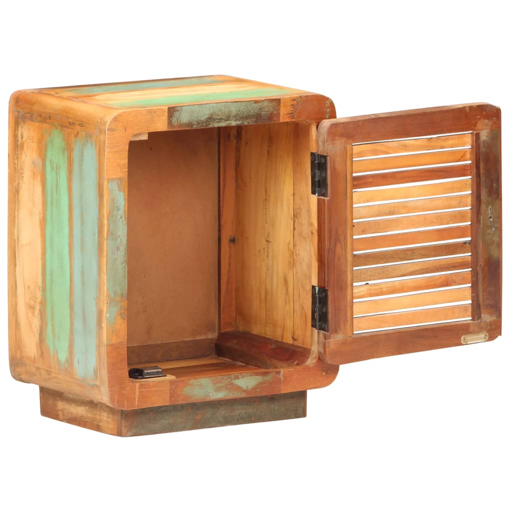 vidaXL Bedside Cabinet 15.7"x11.8"x19.7" Solid Reclaimed Wood