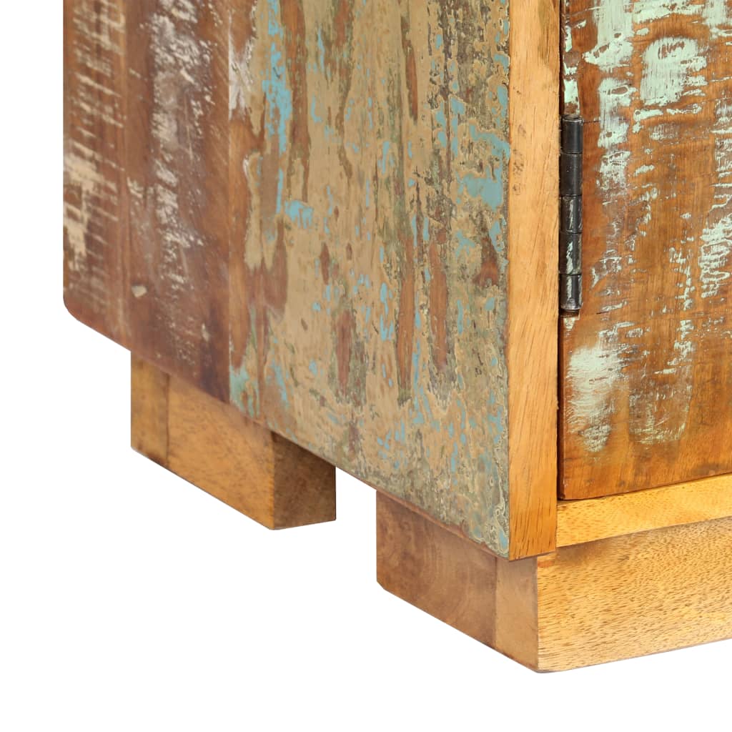 vidaXL Bookshelf Decor Cabinet Book Cabinet with 2 Doors Solid Reclaimed Wood